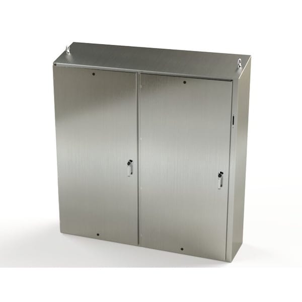 3 Point Latch with Coinproof/Padlock Handle Electrical Enclosures, 72 in H, 18 in D, 73 in W